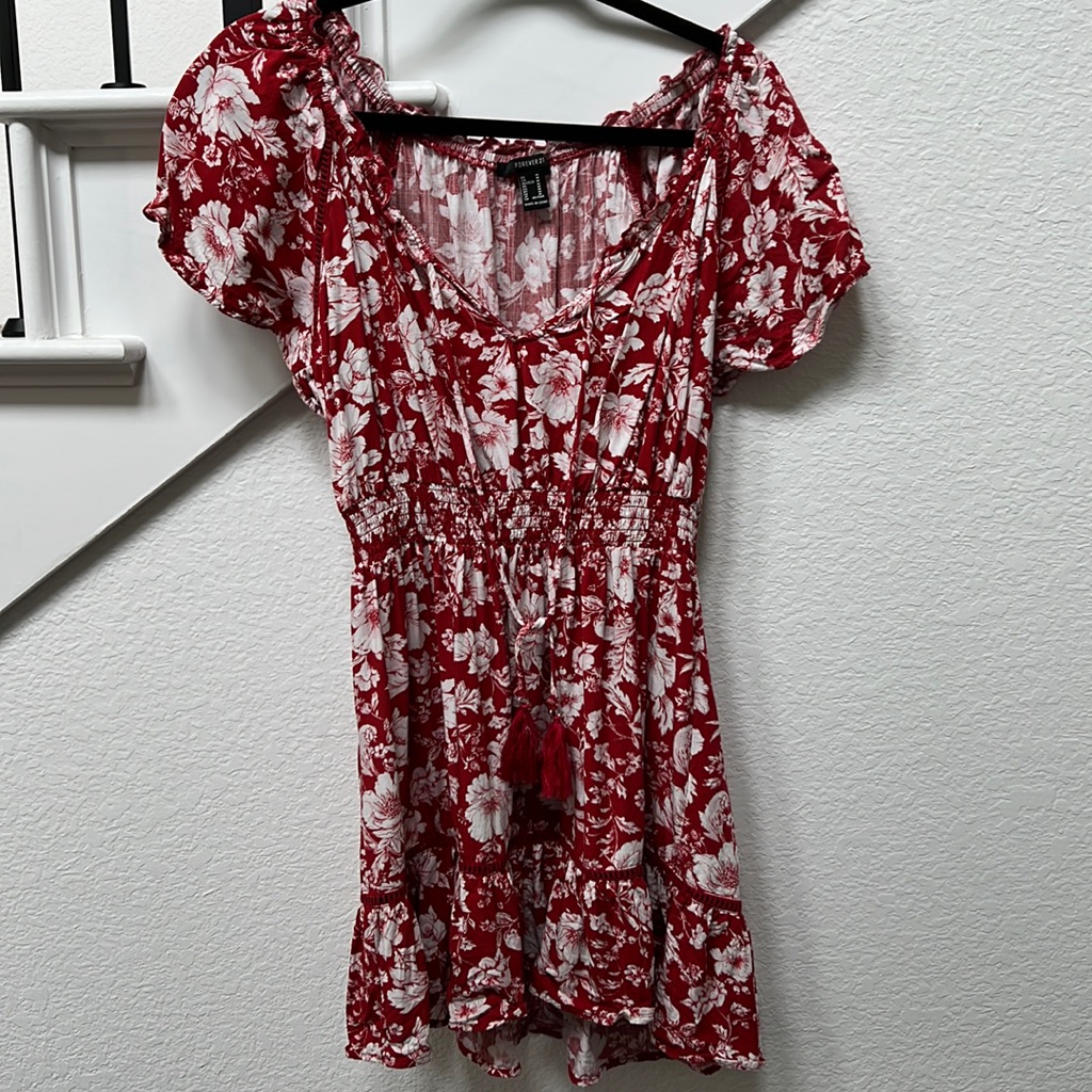 Red & White Mini Dress